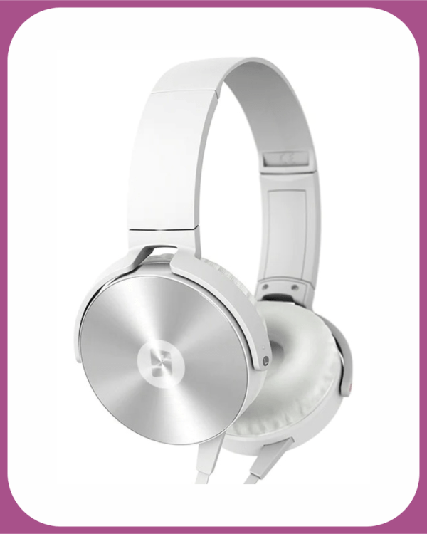 Space EN570 Encore Deluxe Headphones fashion forward (Silver Color) - Image 3