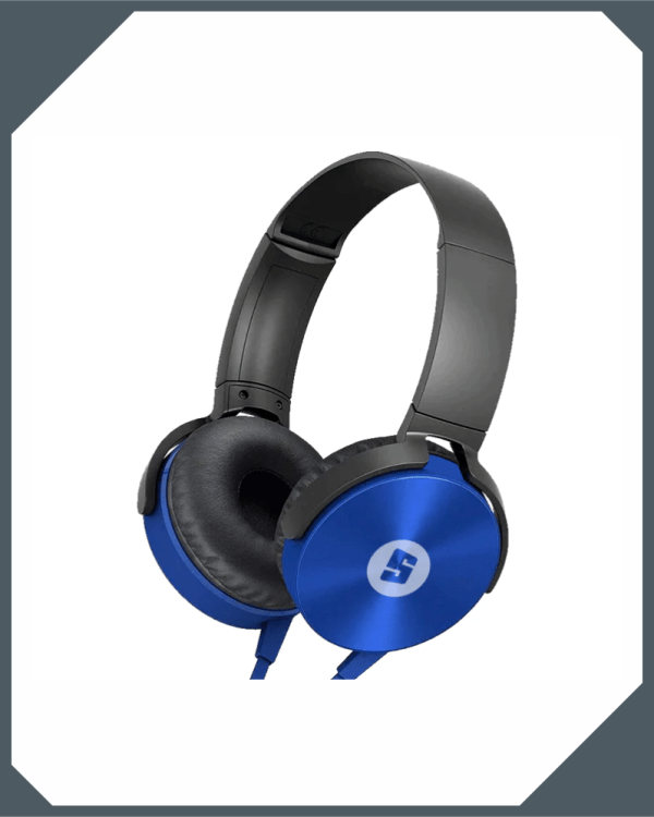 Space EN570 Encore Deluxe Headphones fashion forward (Blue Color) - Image 2