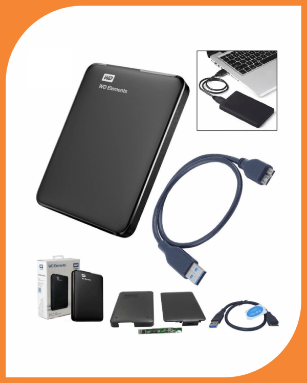 WD Element 2.5 inch USB 3.0 External Hard Drive Case - Image 2