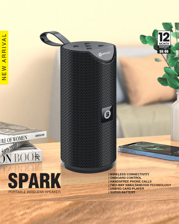 Space Spark SK80 Portable Bluetooth Speaker