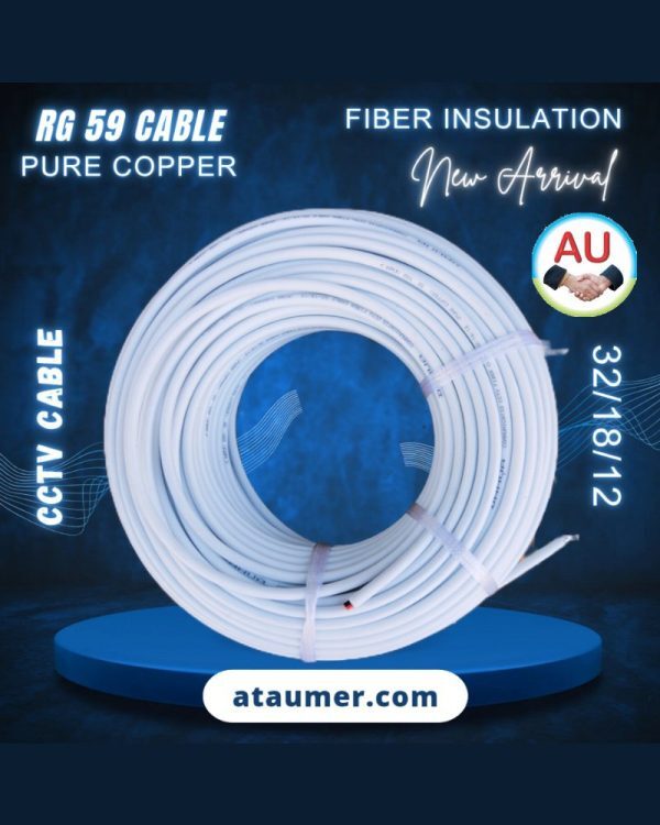 RG59 Pure Copper Fiber Insulation CCTV Cable