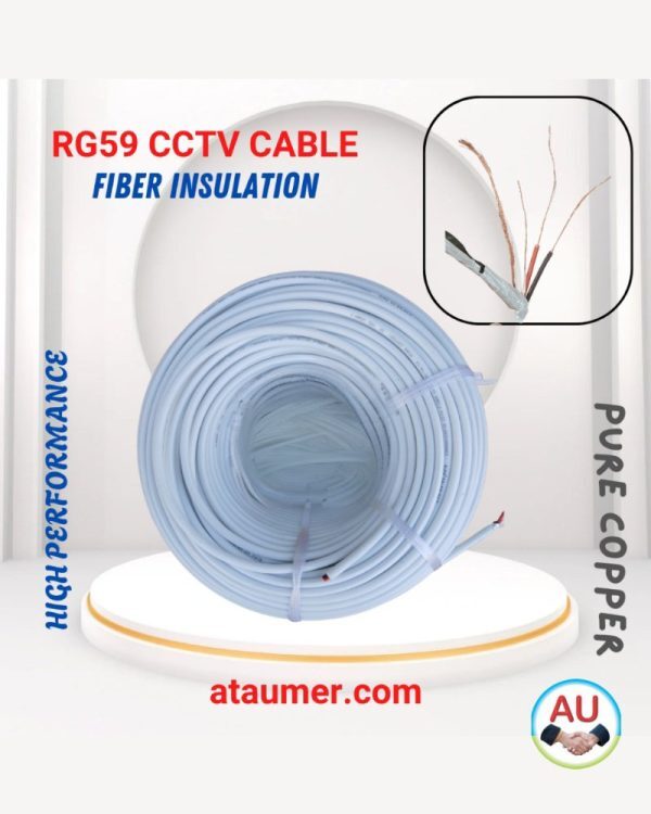 RG59 Pure Copper Fiber Insulation CCTV Cable - Image 2