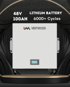 VESTWOODS 48V 100Ah 6000 Cycles Wall Mount Lithium Battery