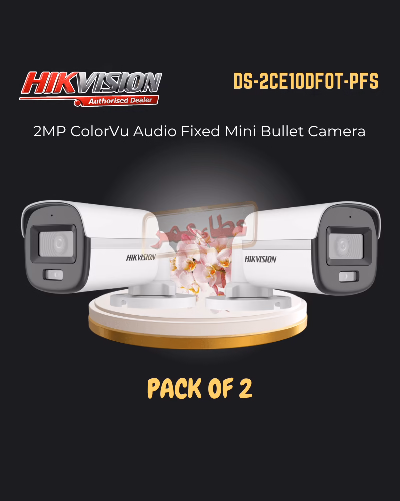HIKVISION 10DF0T-PFS 2MP ColorVu Audio Camera (Pack of 2)