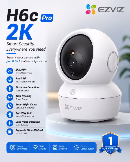EZVIZ CS-H6c 2K (3MP) Smart Home Wireless Camera